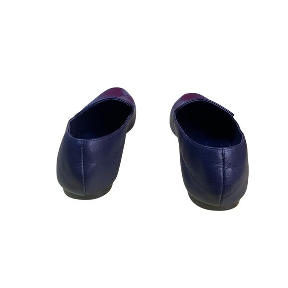 J.Crew Bennett Navy Blue Leather Pointed Toe Loafers Size 7 - Picture 5 of 10